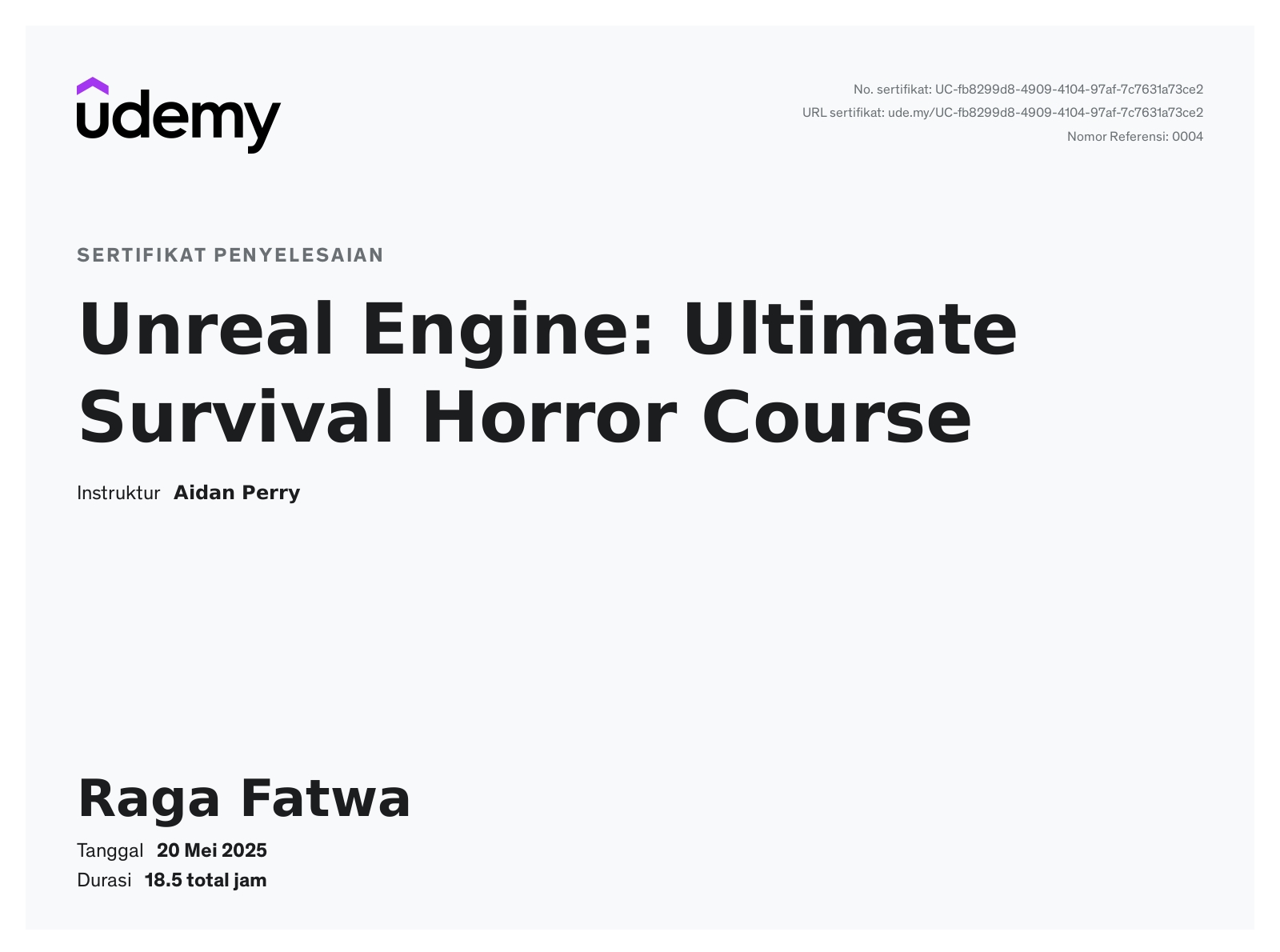 Udemy Certificate 1